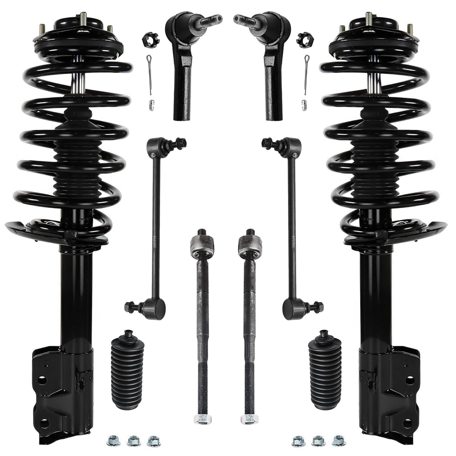 Detroit Axle - Front 10pc Struts Kit for 12-17 Jeep Compass, 11-17 Patriot
