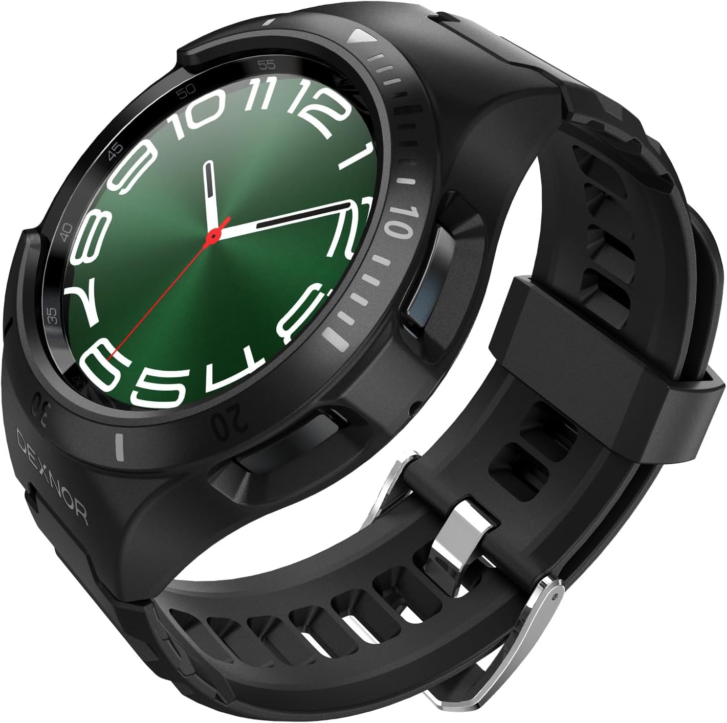 Dexnor for Samsung Galaxy Watch 6 Classic Band [47mm] [43mm], Galaxy Watch 6 Band [40mm] [44mm], [Raised Bezel & Snap-on] Rugged Shockproof Case for Galaxy Watch 6 / Watch 6 Classic (2023)