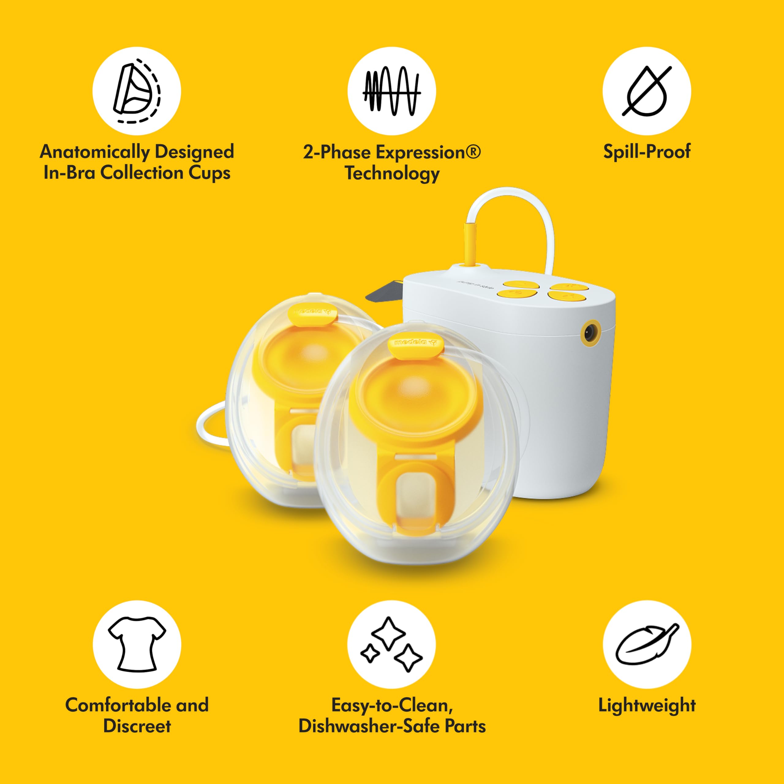 Medela Pump in Style Plug-in Breast Pump, Wearable in-Bra Collection Cups, Easy to Clean, Hospital Performance Breastpump