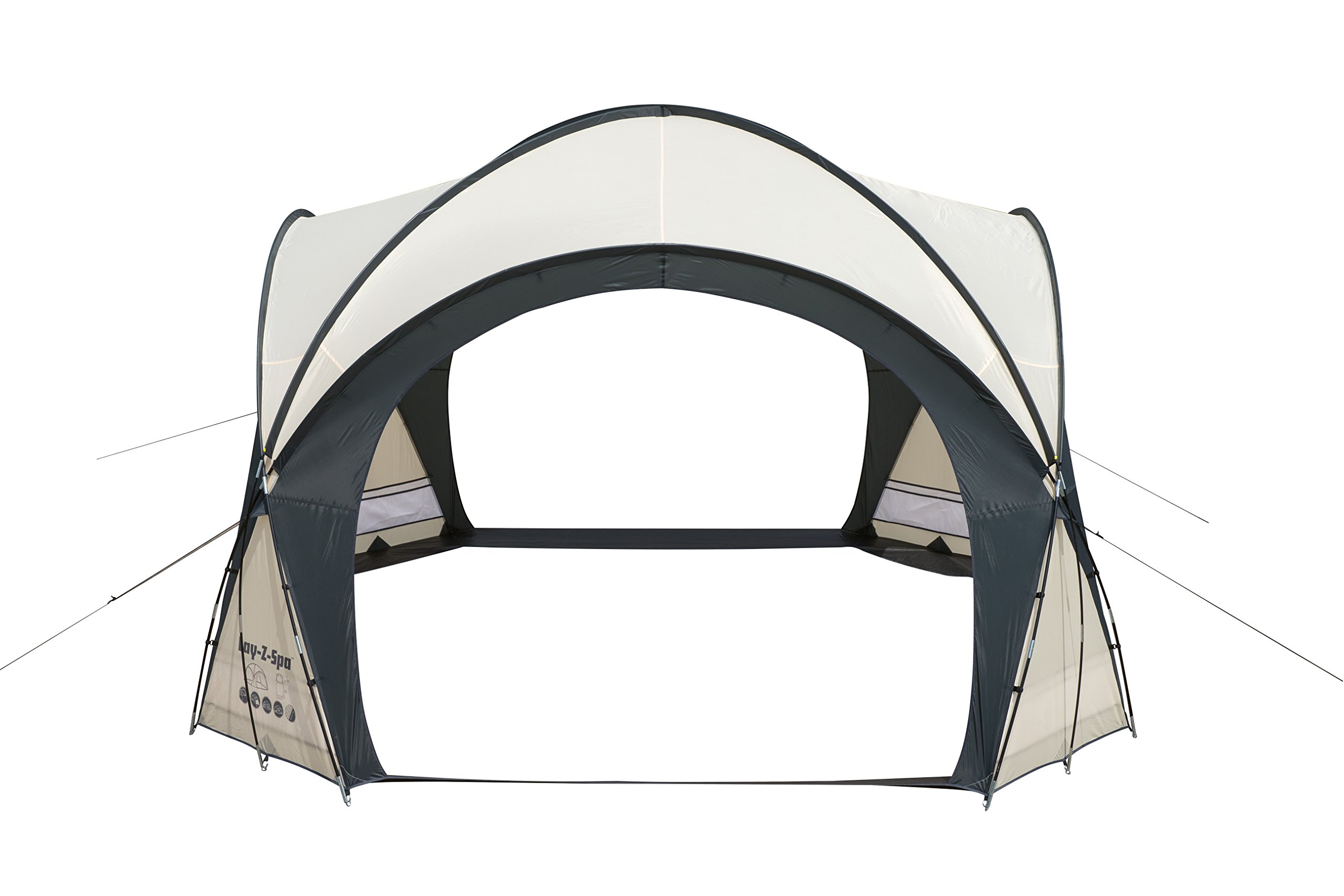 Bestway Lay-Z-Spa Pavillon, weiß-grau, 390 x 390 x 255 cm, 58460-05