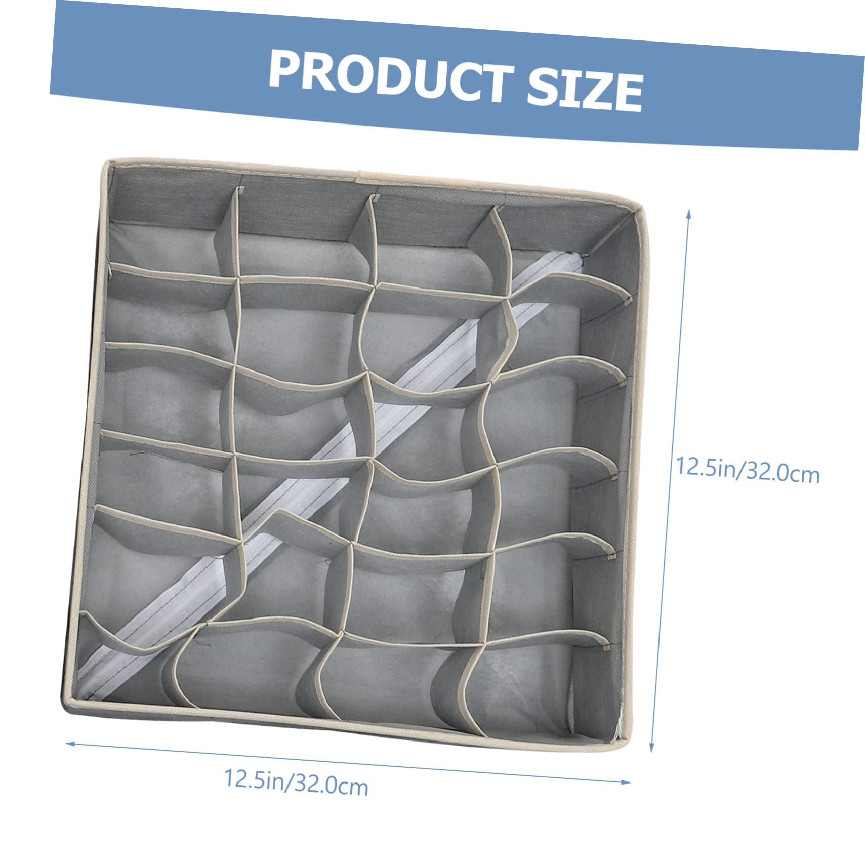 DECHOUS Set 4 Scatole Organizzatrici Non Tessuto per Mutande Reggiseni e Calzini Organizer per Cassetto 7/6/8 Scomparti