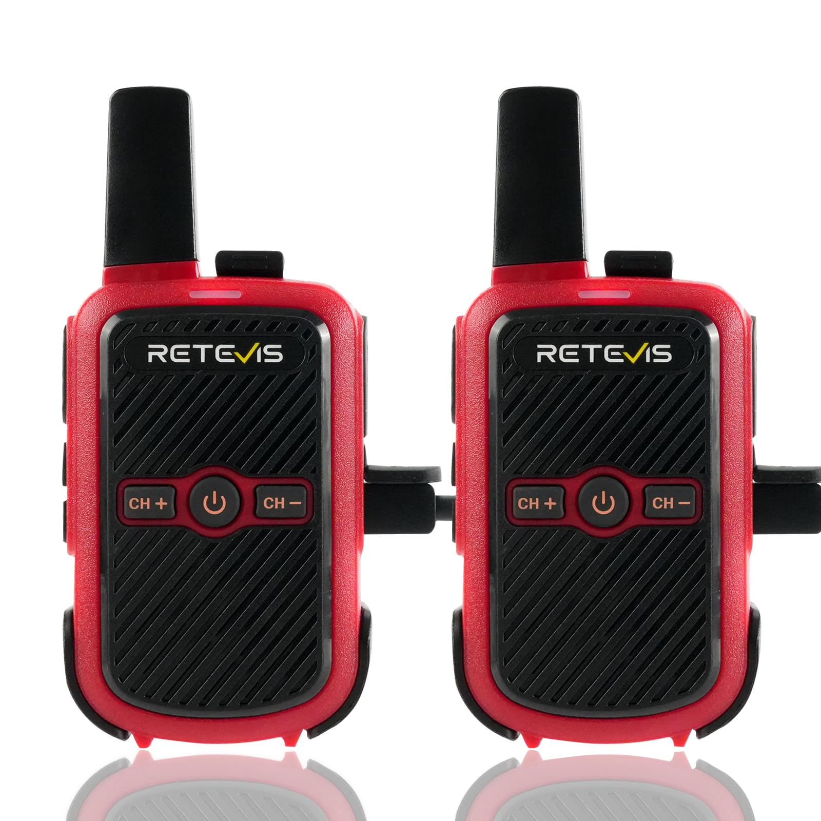 Retevis RT15 Walkie Talkie, ​​Profesjonalne Walkie Talkie, 1000 Mah, Vox, Po Wyjęciu Z Pudełka, Krótkofalówka Dalekiego Zasięgu Do Podróży Rodzinnych, Kempingów, Na Zewnątrz (Czerwony, 1 Para)