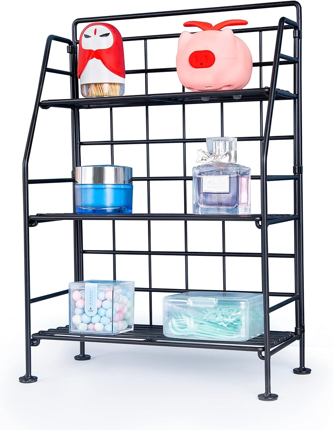 MFS Craft World Metal Spice Rack Organiser Wall Mounted, Hanging Seasoning Spice Rack Shelf Holder, Storage for Kitchen Cabinet Color Black