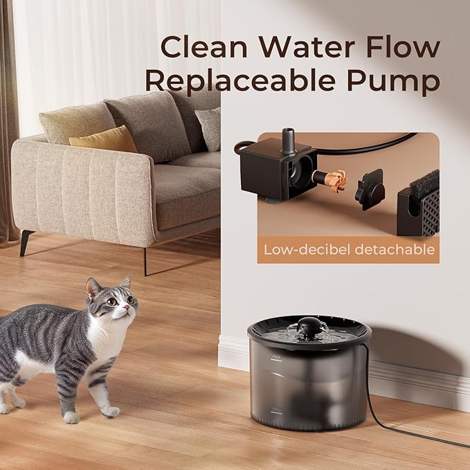 Bomba de fuente de agua para mascotas IMIPAW, repuesto para dispensador W03 miniatura 5