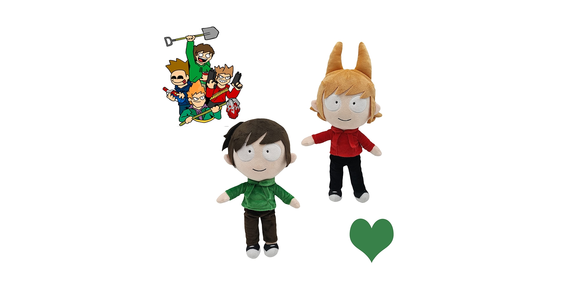 Amazon.co.jp: 2/4個Eddsworldぬいぐるみセット、13.7インチトム