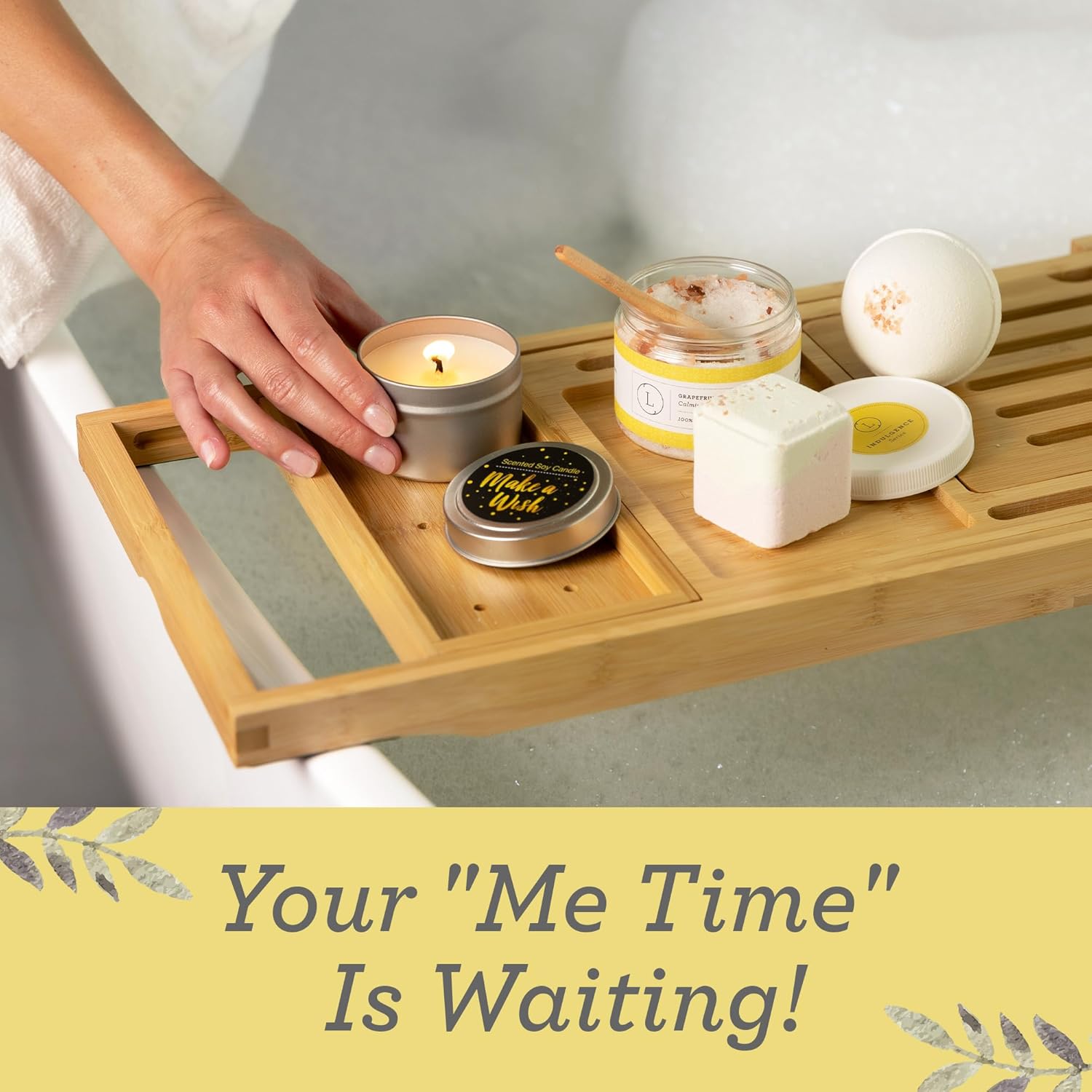 Lizush Luxury Spa Gifts for Women - 9 Piece Citrus Spa Gift Baskets for Women, Relaxation Birthday Gift Set, Handmade in the USA, Self Care Gift Sets For Wife, Mom, Co-Worker, Best Friend - Image 8