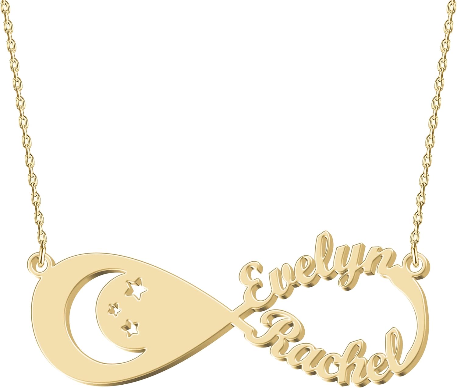 Personalized Gold Infinity Name Necklace with Heart Beautiful Arrow Anchor Compass Mountain Constellation ​Forever Love Pendant Jewelry Best Birthday Gift Ideas for Women Girls Mother Daughter Friendship