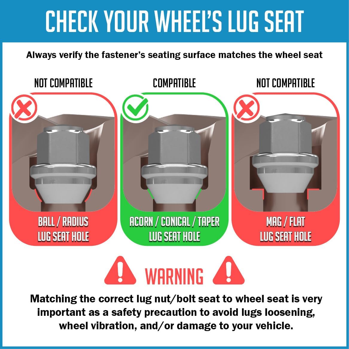 Wheel Accessories Parts 40 Pcs M12x1.5 12x1.5 Thread OEM Style Lug Nuts 1.25" 32mm Long Chrome 3/4" 19mm Hex Fits Ford Escape Fusion Fiesta Ranger | CV6Z-1012-C | 611-303 | ACPZ-1012-H