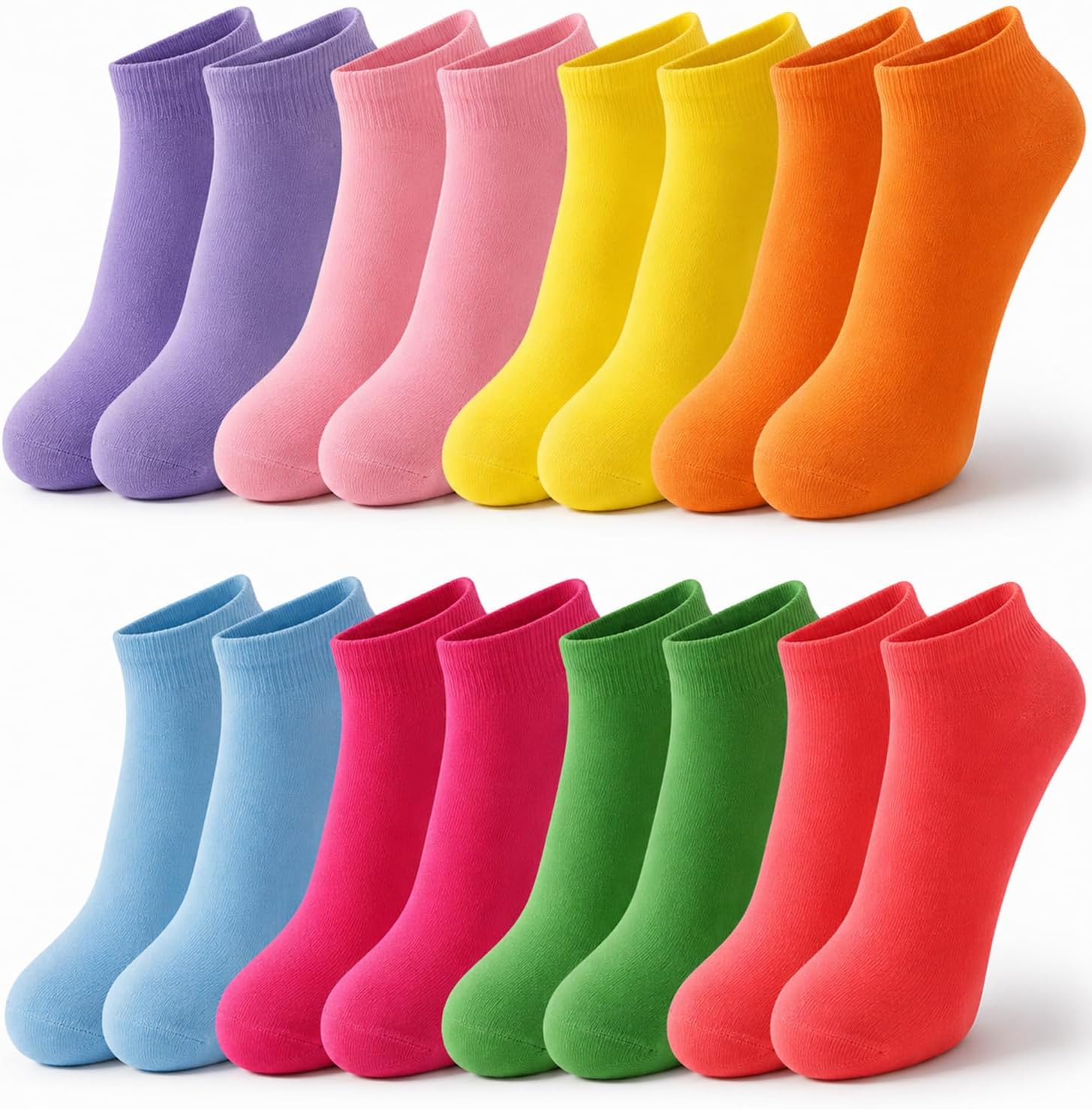 8 Pairs No Show Thin Casual Socks Women and Man Low Cut Cotton Socks