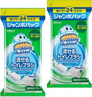 スクラビンクバブル 流せるトイレブラシ 48個セット フローラルソ…