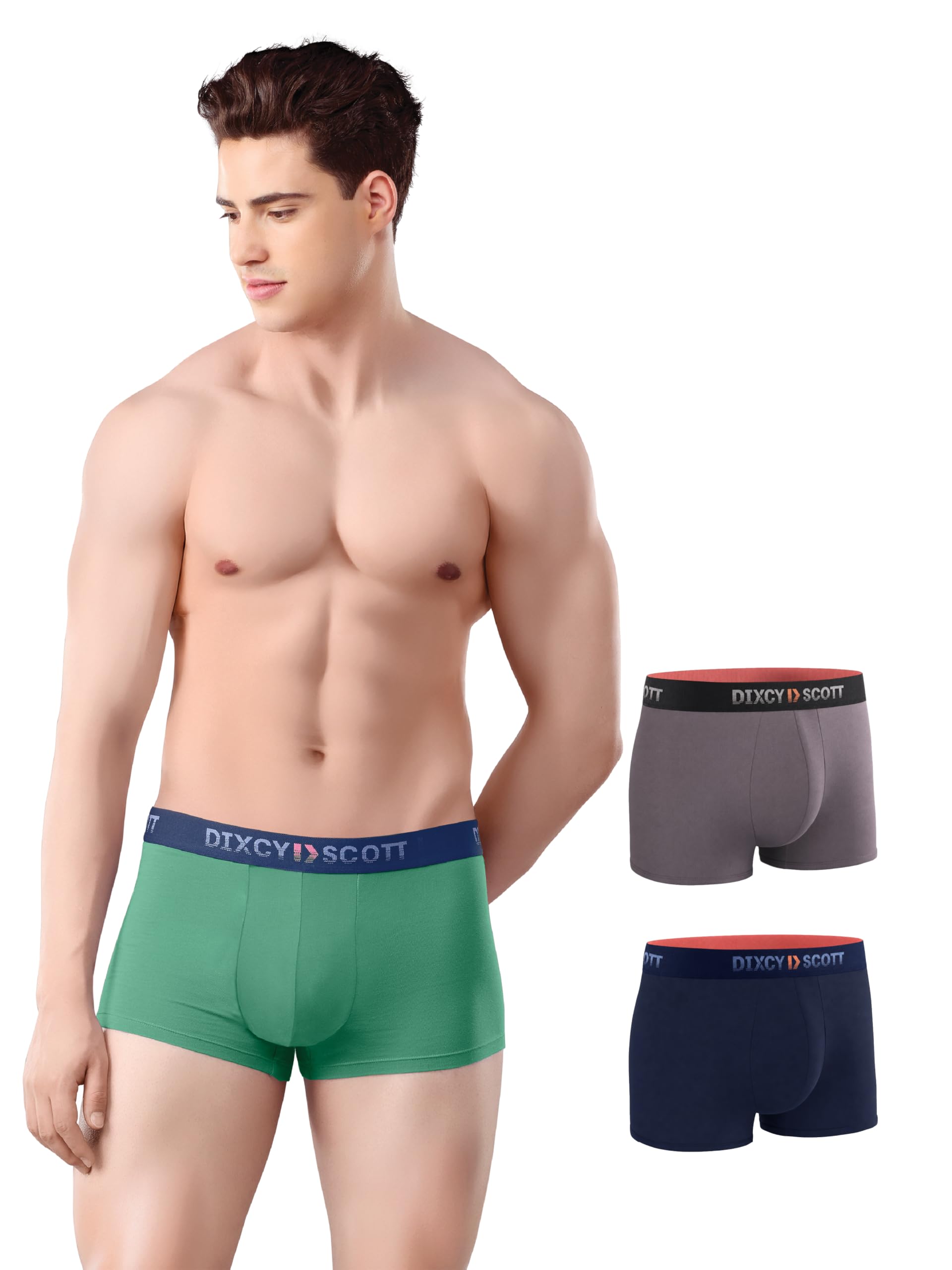dixcy scott Flex Trunk | Stretch Cotton Trunks for Men | Ultra Soft Breathable Fabric | Ultra-Absorbent Waistband | Smart Length for Easy Movement | Label-Free Innerwear for Man-picture-19
