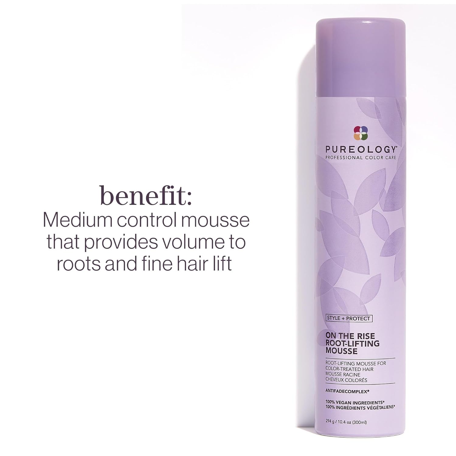 Pureology Style + Protect On The Rise Root Lifting Mousse For Flat and Color-Treated Hair - Provides Medium Control and Volume, Sulfate-Free and Vegan - Image 2