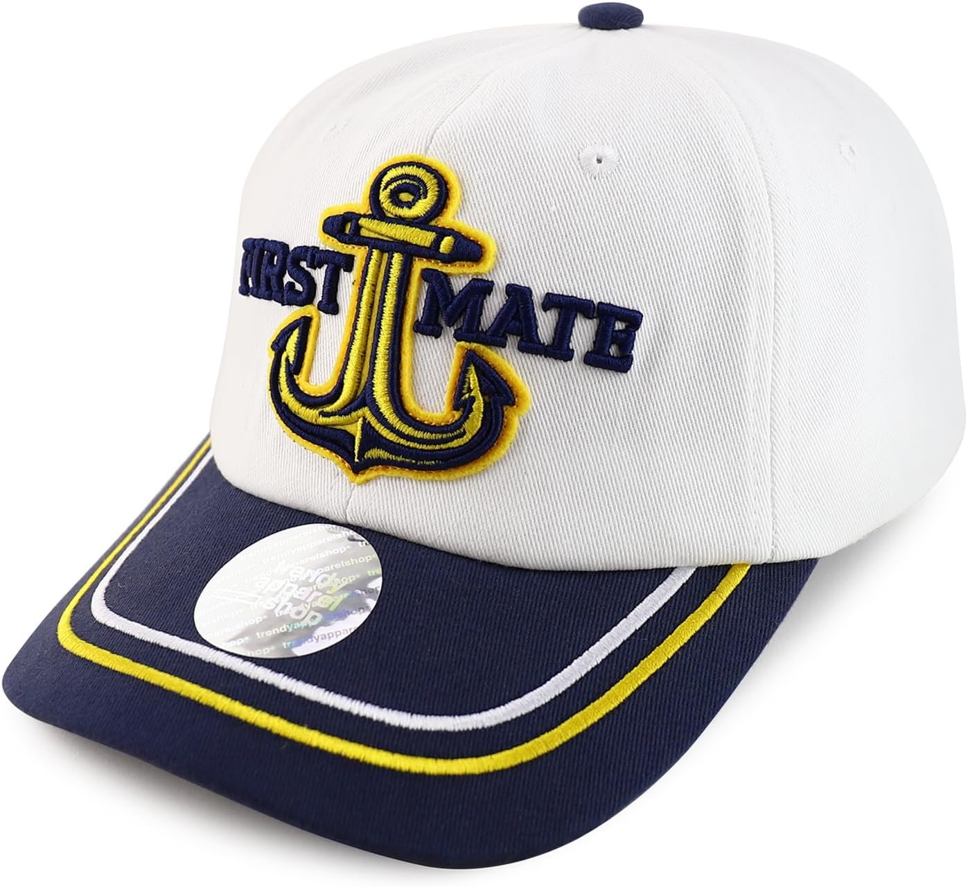 Trendy Apparel Shop Captain, First Mate & Crew 3D Embroidered Baseball Cap