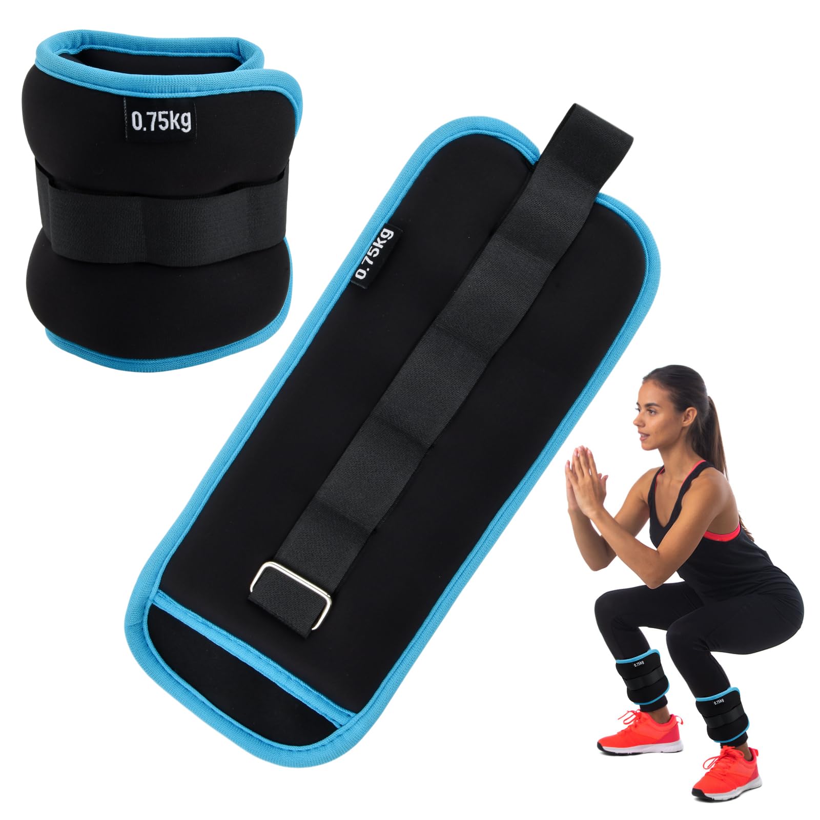 2 Pièces Poids pour Cheville,0,5 kg/0,75 kg Poids Musculation Poignet pour Hommes Femmes,poids de Poignet pour Jogging Exercice Gymnastique