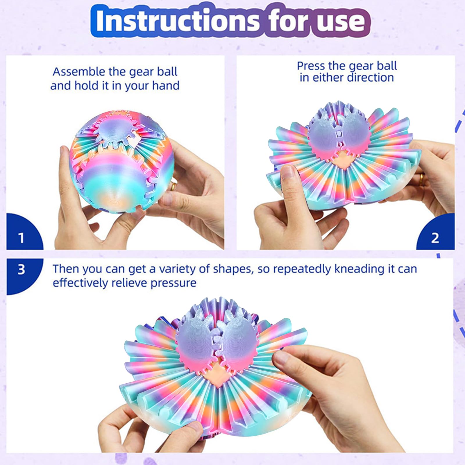 Gear Ball Fidget Toy - 3D Gedruckter Zahnradball Gegen Stress, Steampunk Design