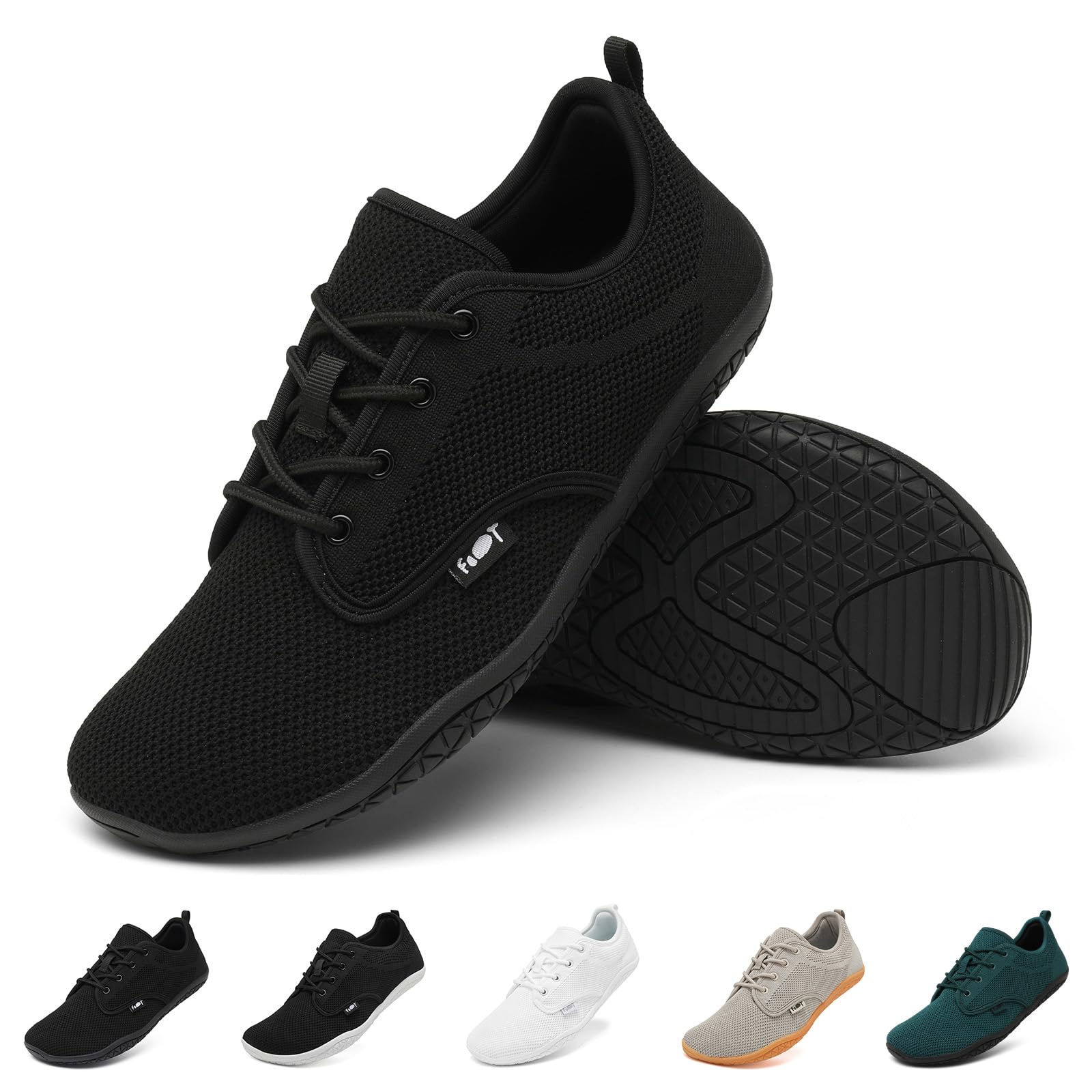 Geweo Unisex Barfußschuhe Breite Zehenbox Zero Drop Leicht Barfuss Sneaker