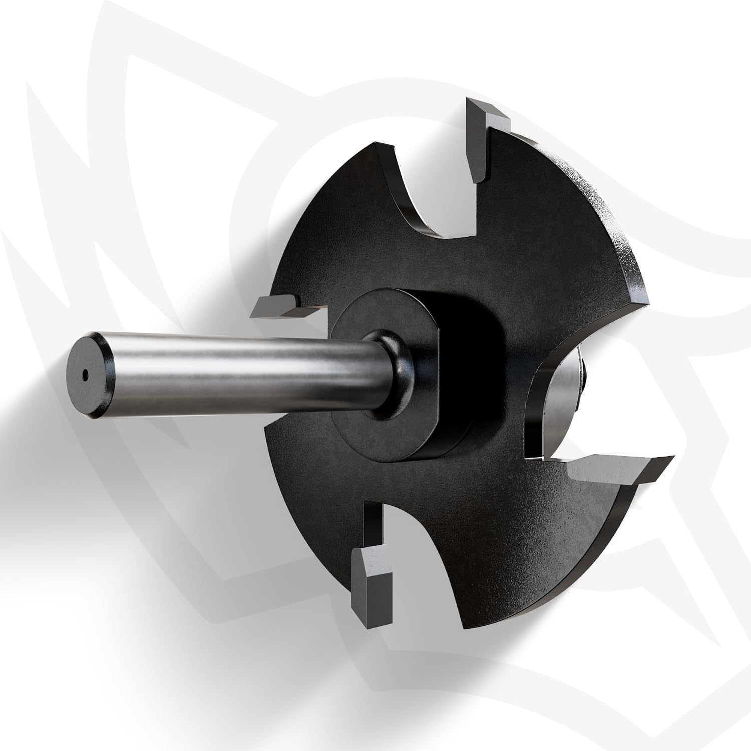 US4 3-Wing Slotting Cutter Router Bit 2" - Professional Carbide Tipped Grooving Bit for Wood Routers