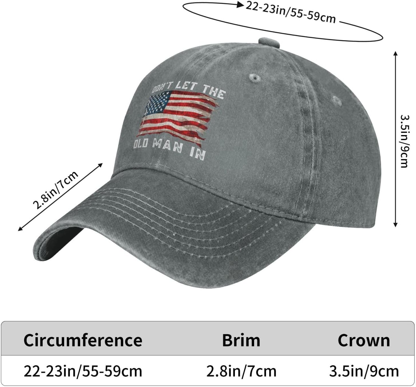 Funny Old Man Hat Men Dad Hats Adjustable Caps image 5