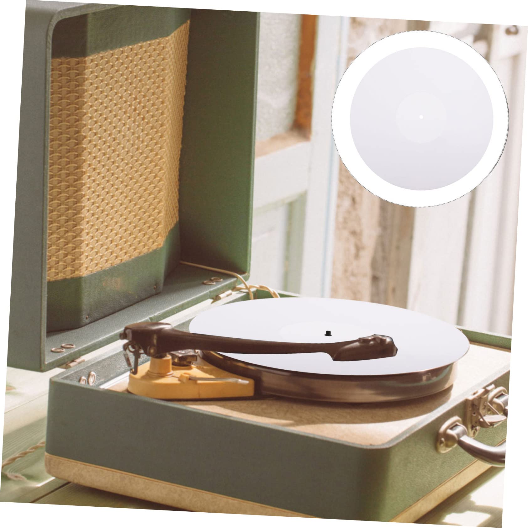 Operitacx Tappetino Protettivo Acrilico per Dischi in Vinile Antiscivolo e Durevole per Giradischi Domestici Migliora Qualità Audio e Riduce Rumore