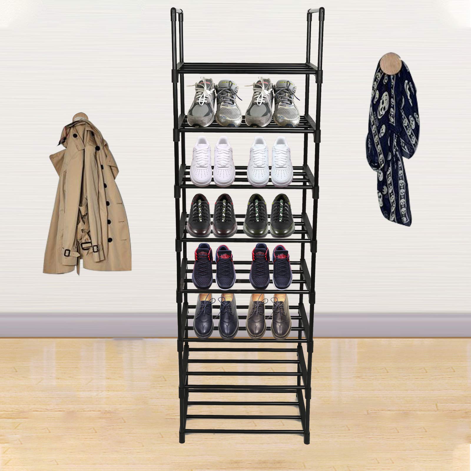 Buy NA WHITGO 8Tier Shoe Rack, Metal Narrow Stackable Shoe Racks