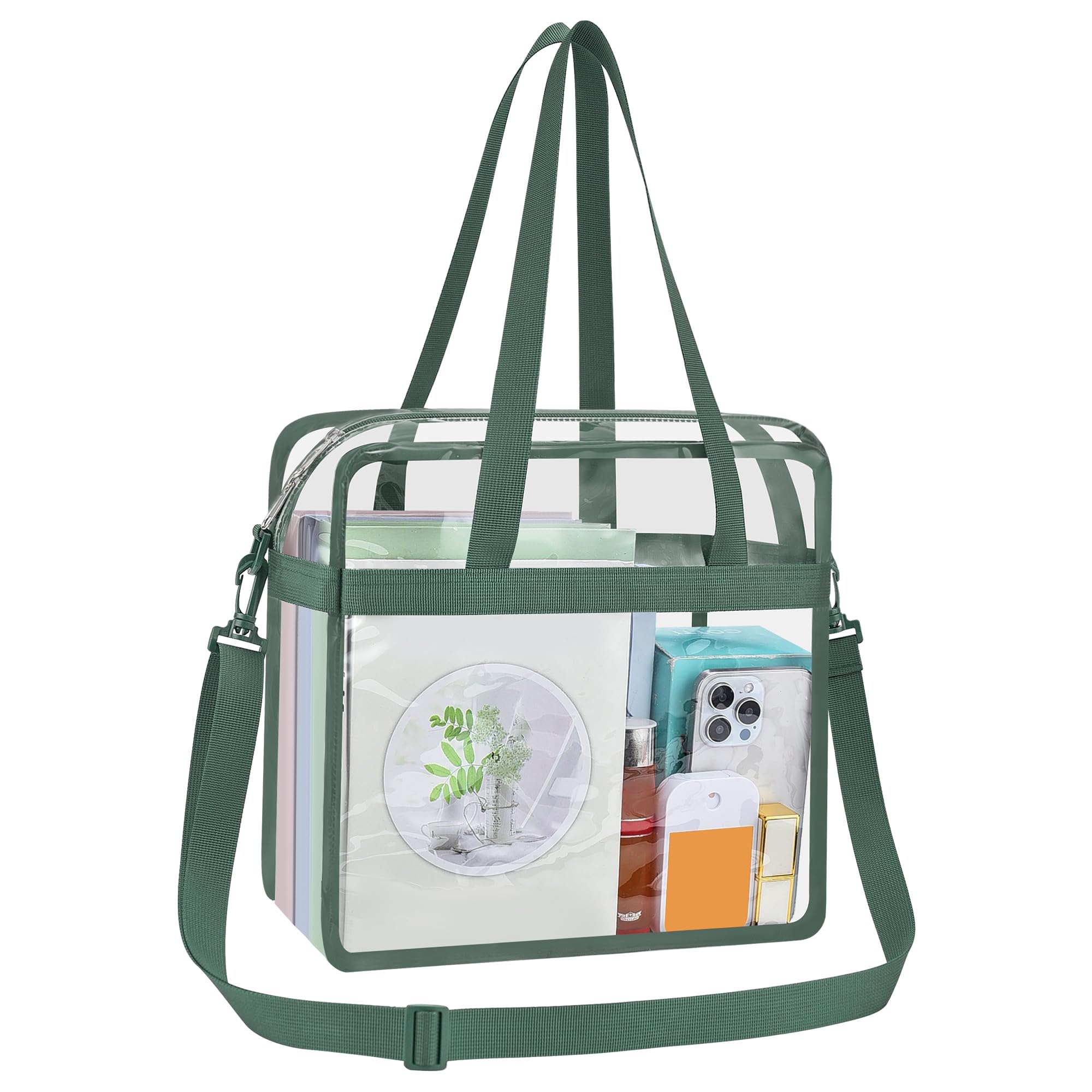 UEASE Clear Bag for Stadium Events Clear Tote Bag 12×6×12 for Concert,Sport,Festival