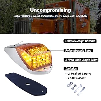 Top Roof Running Lights for Peterbilt Cab Lights DOT