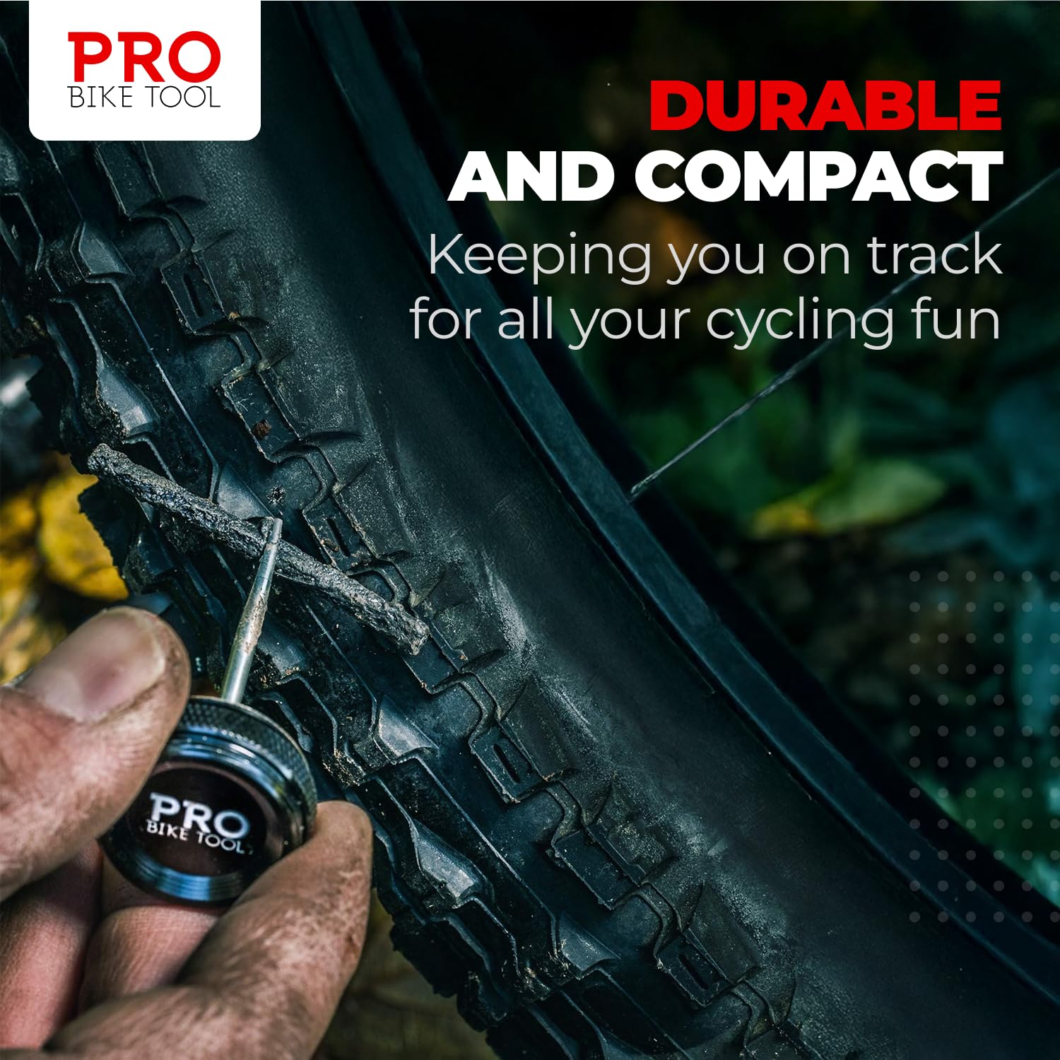 Amazon | PRO Bike Tool チューブレス自転車タイヤ修理キット ブラック