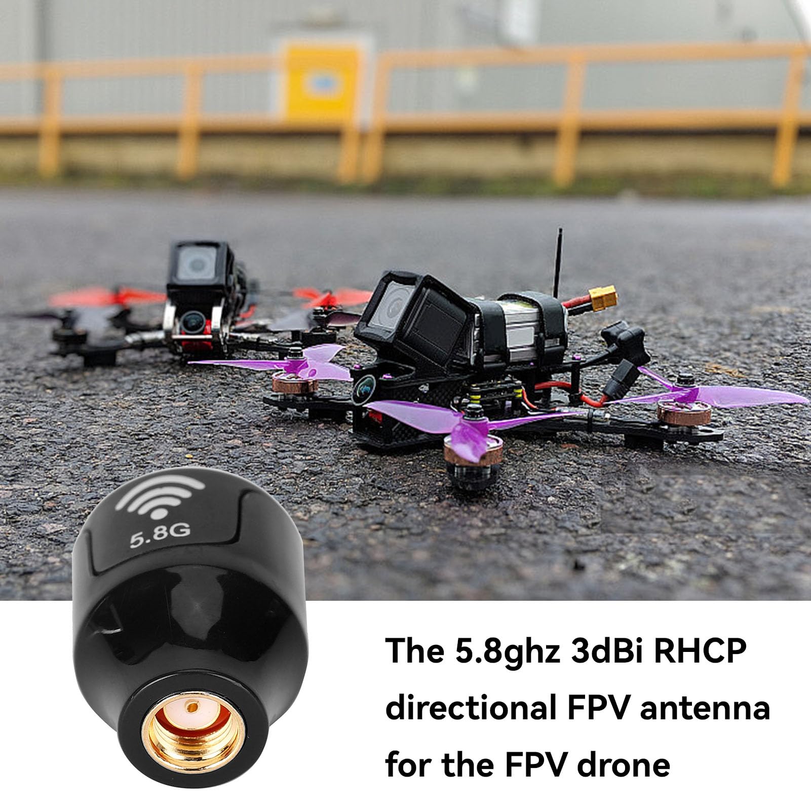 5.8Ghz 3dBi antena Lollipop Super Mini Antena RC Drone FPV Quadcopeter Multicopter(wewnętrzna needle-black)