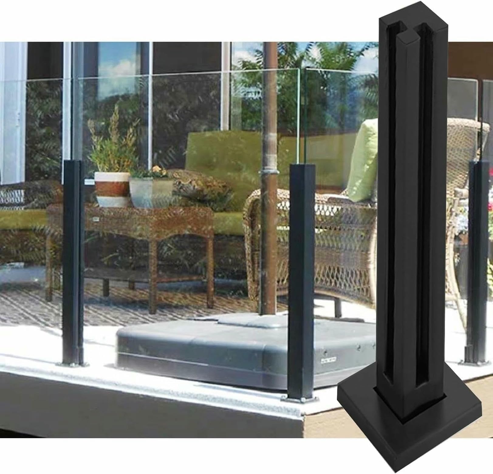 Poteaux de balustre en verre pour sécuriser une mezzanine ou une bordure de piscine