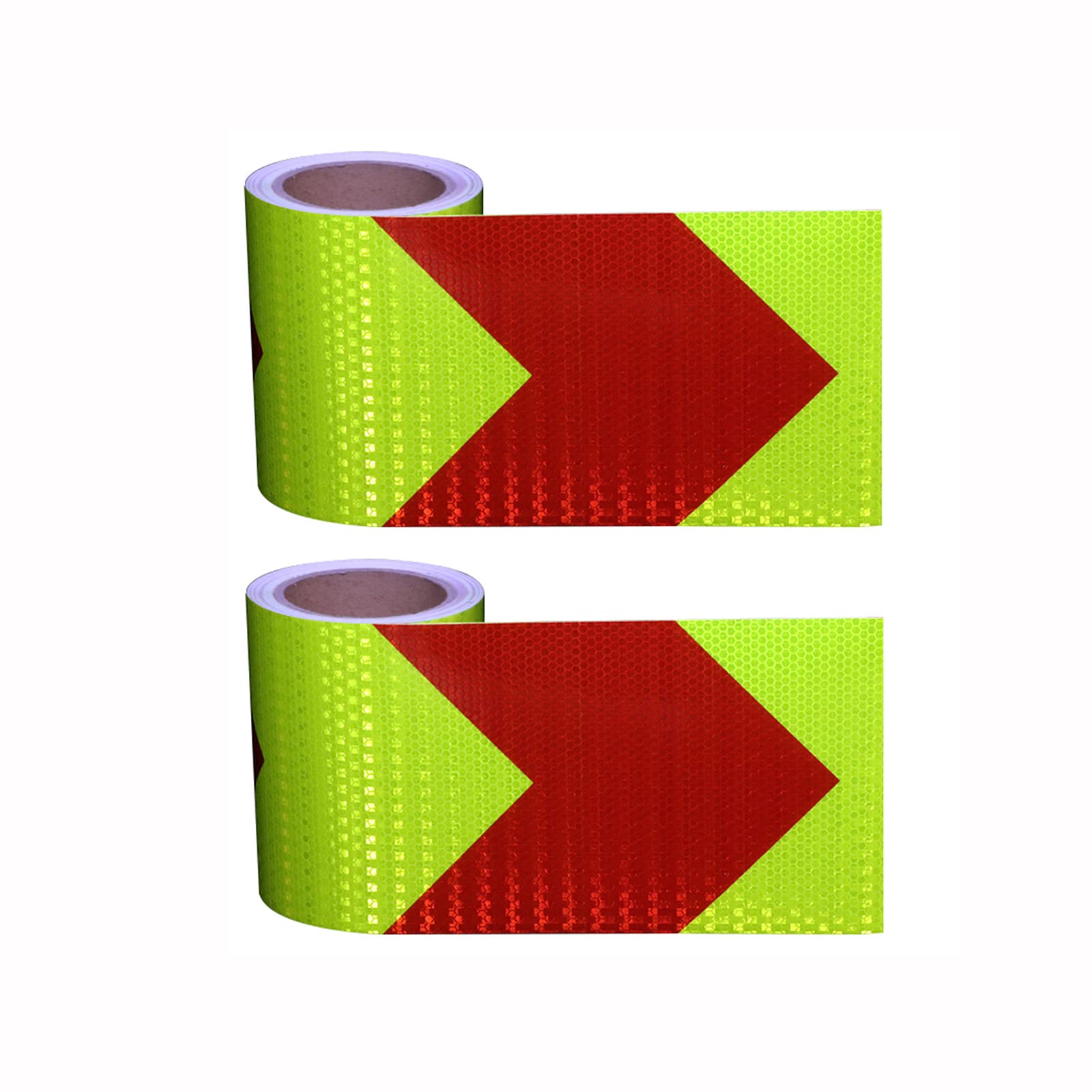 Reflective Tapes， Cinta Reflectante 2 Rollos 3 Metros X 10 Cm Cinta Adhesiva Reflectante Cinta de Barrera Cinta de Advertencia for Camión Coche(Color:Red Green)