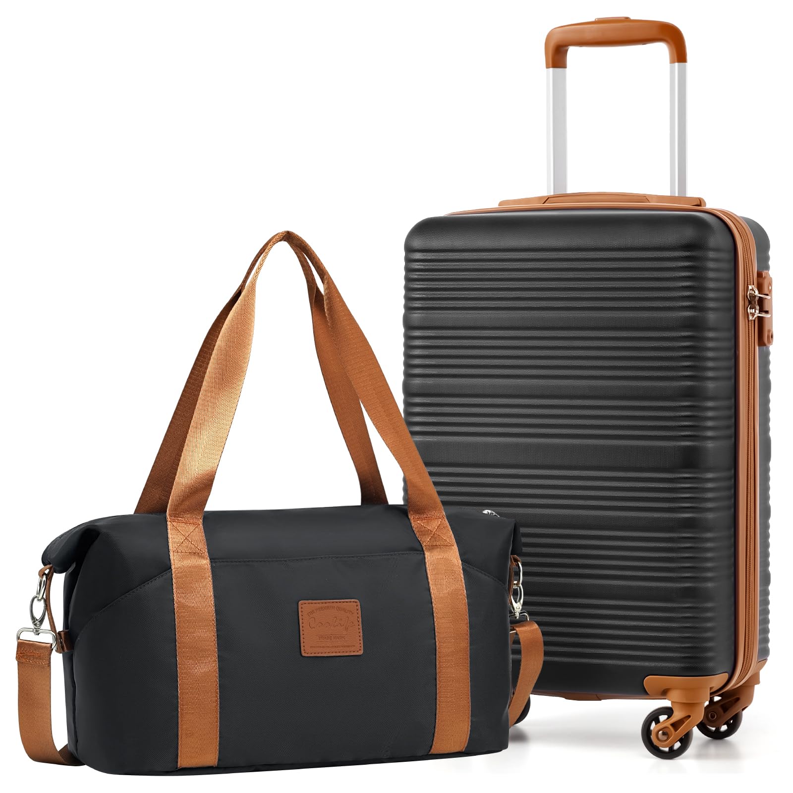 COOLIFE Kabinenkoffer 55X35X20cm für Ryanair Fluggesellschaft Handgepäck Kabinengepäck Hartschlagenkoffer Leichtgewicht mit TSA-Schloss und 4 Spinner-Rädern