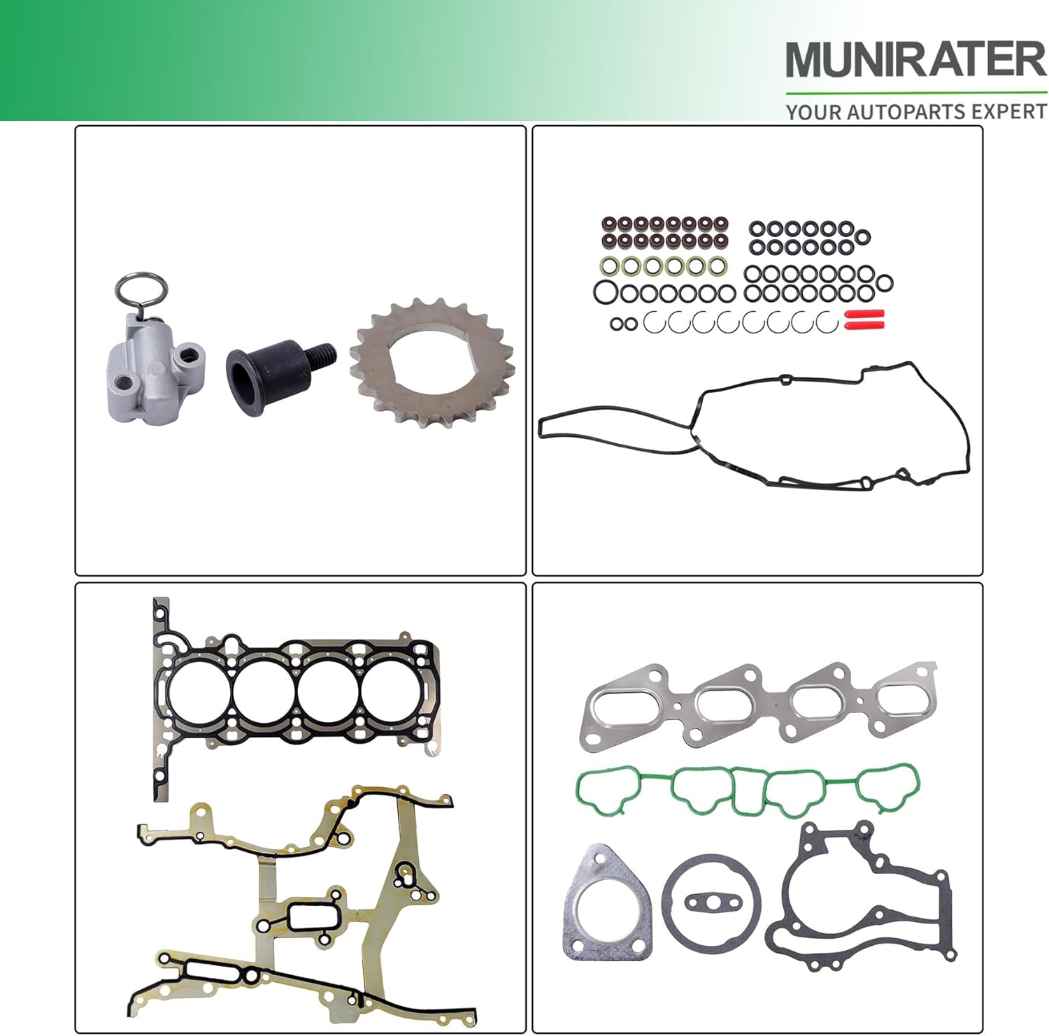 munirater Engine Pistons Overhaul Kit Con Rods Replacement for Cruze 1.4L 2011-2015