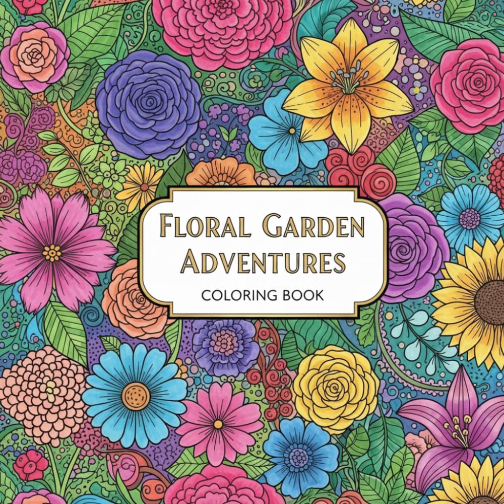 30 Floral Mandala Adult Colouring Patterns - Adult Colouring Book