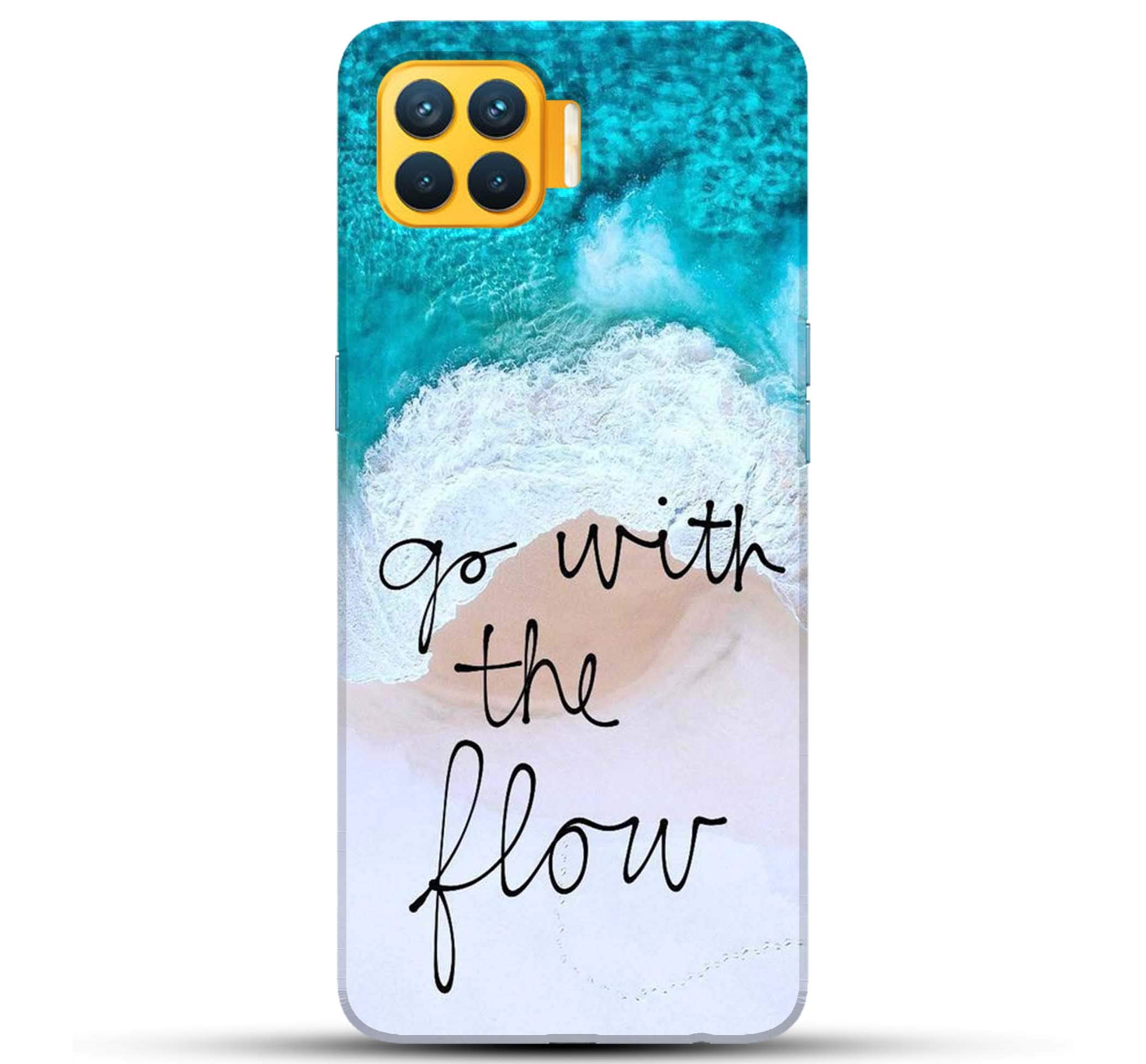 Pikkme Go with Flow Sea Beach Designer Printed Hard Back Covers and Cases for Oppo F17