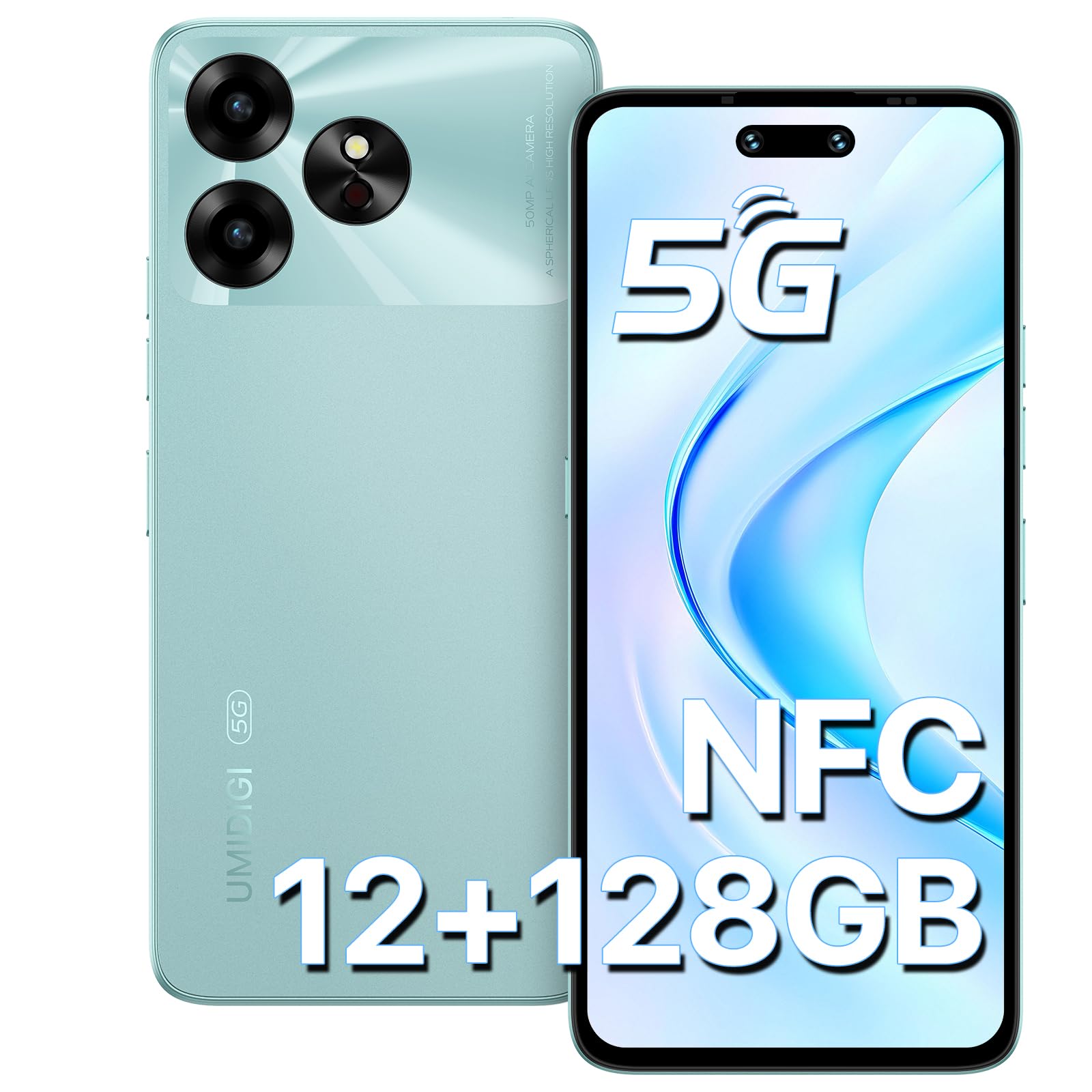 UMIDIGI Smartphone 5G NFC, G6 Telefono Cellulare, 12GB+128GB/1TB