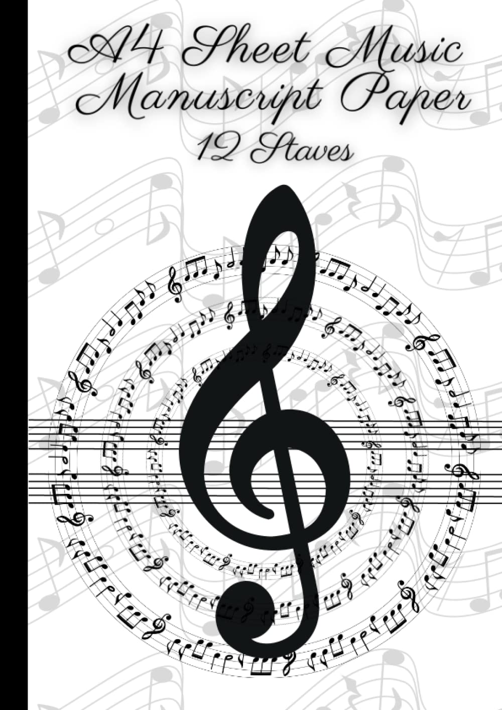 Cahier de musique A4 avec 12 portées pour noter vos compositions au quotidien
