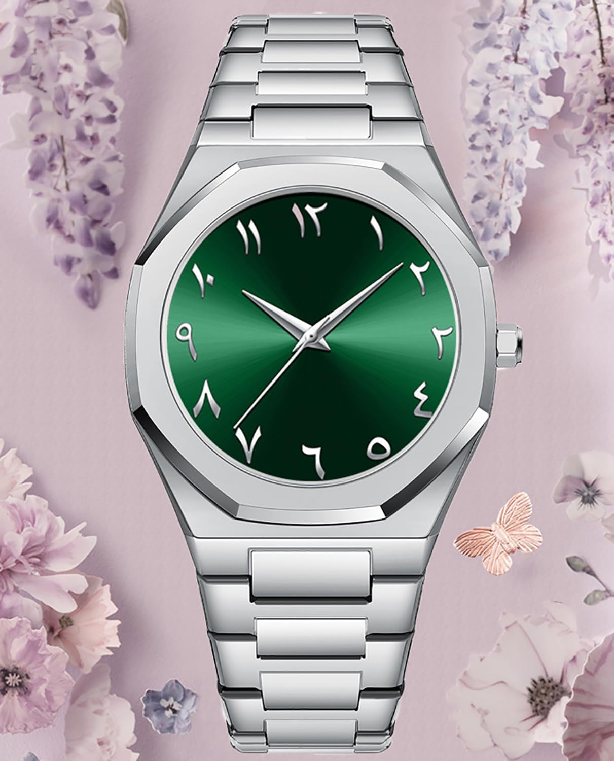 Mens Business Gold Watch Stainless Steel WatchBand Waterproof Analog Quartz Wristwatch - Image 3