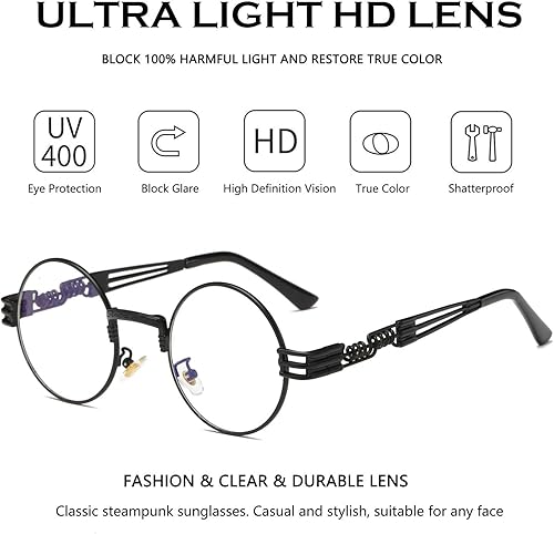 Miniatura 2 de Dollger Gafas de sol redondas Steampunk con marco de metal