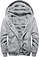 Vista 1 de JiangWu - Abrigo con capucha y forro de sherpa de vellón para mujer, chaqueta gruesa, cálida y a la moda para invierno