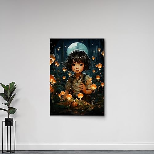 Miniatura 3 de Vintage Frog Mushroom Wall Art Prints,Cute Frog Mushroom For Kids Classroom Retro Creativity Nature Illustration Print Wall Art Picture for Living