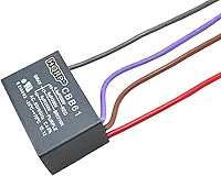 Vista 33 de HQRP Condensador compatible con ventilador de techo Hampton Bay 4uf+5uf+6uf de 5 cables CBB61 con certificación UL