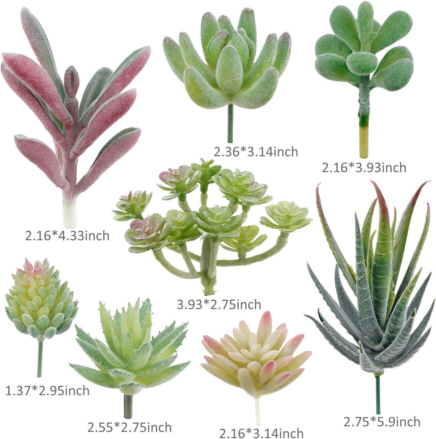 Augshy Artificial Succulents, 16 Pack Fake Succulents Plants Artificial Small Fake Plants Faux Succulents Unpotted for Lotus Landscape Decorative Garden Arrangement Decor - Image 3