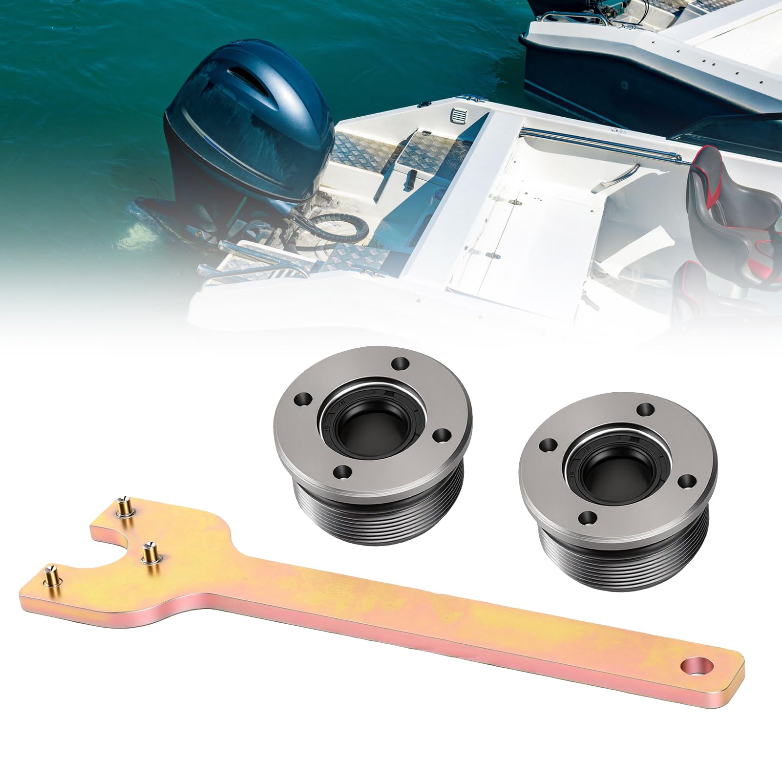 AMONIDA Tilt Cylinder Screw End Cap, Forged Aluminum