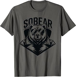 Sobear Stay Sober Gifts for Men Women Recovery T-Shirt