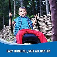 Vista 4 de Kit de correas colgantes para columpios de bebé, columpios de neumáticos, hamacas; accesorios para columpios al aire libre