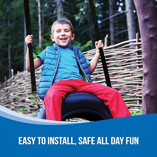 Miniatura 4 de Kit de correas colgantes para columpios de bebé, columpios de neumáticos, hamacas; accesorios para columpios al aire libre