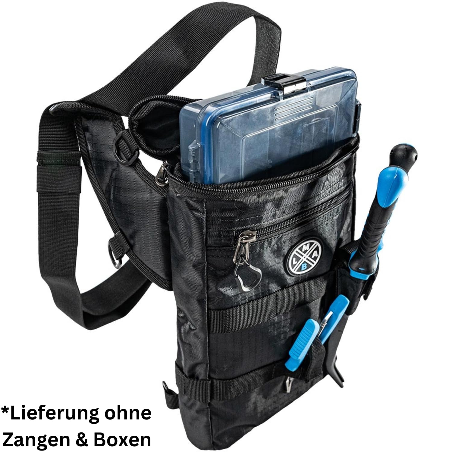LMAB Angeltasche Move Holster Bag, Anglertasche, Angelkoffer, Angelrucksack, Angeltasche für Zubehör, Ködertasche Spinnfischen, Angelköder Tasche, Bauchtasche Angeln, Hüfttasche Angeln