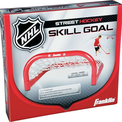 Miniatura 2 de Franklin Sports Mini Skills Street Hockey Goal – Red de hockey de acero para exteriores e interiores, perfecta para práctica y entrenamiento