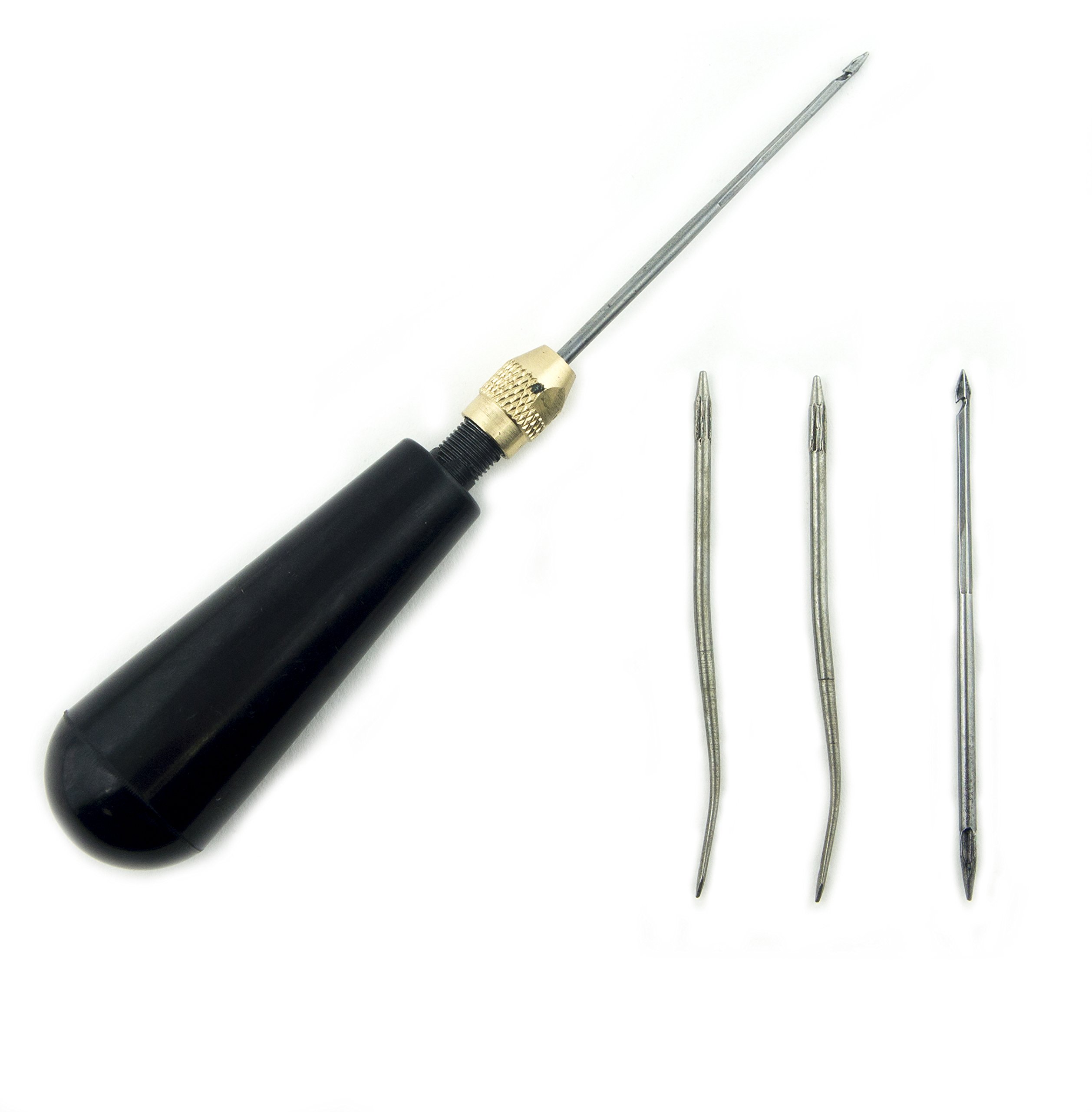 markise nähen HAND® Leder Handwerk, Markise, Segel, Segeltuch, Zelt Reparatur Sewing Awl mit stabilem Acryl Griff und Messing Fitting drehen und bekommen 2 gerade und 2 Gebogene Nadeln Küche, Haushalt & Wohnen Luftbett Bestway 188 x volcom Size:60