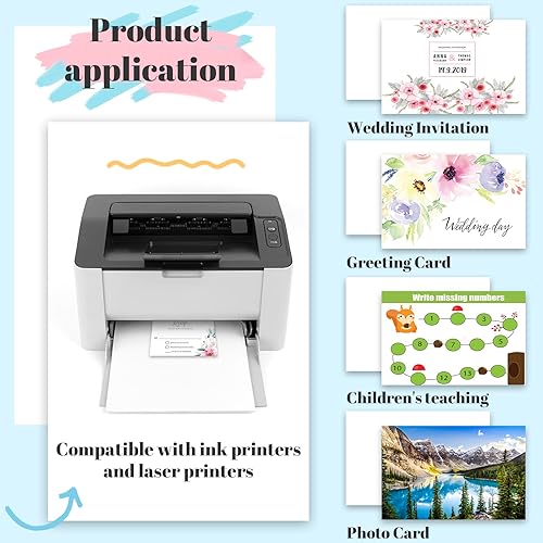 Miniatura 10 de 50 hojas de cartulina naranja de 8.5 x 11 pulgadas, 92 libras, papel naranja grueso para manualidades, tarjetas de Navidad, invitaciones, impresión,